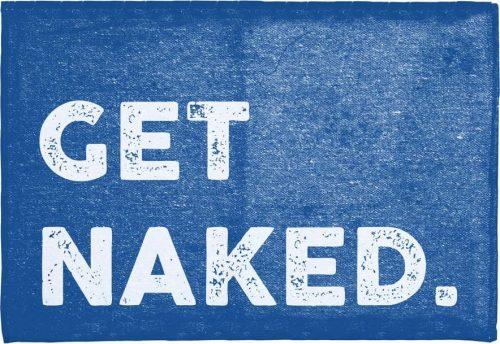 Modrá podložka do koupelny Little Nice Things Get Naked