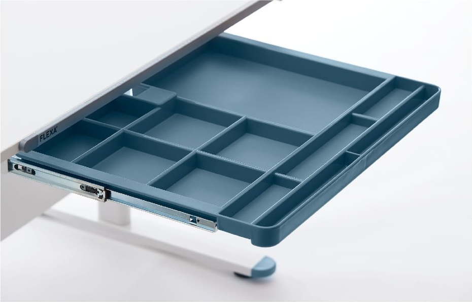 Modrá přídavná zásuvka k psacímu stolu Flexa Evo Flexa