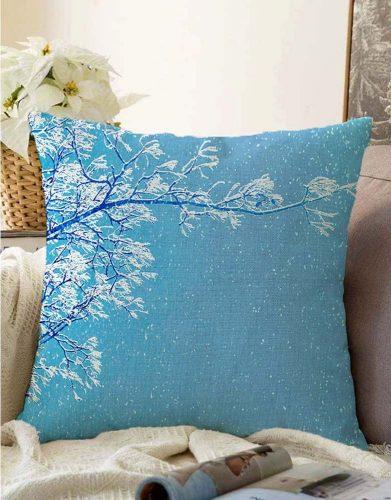 Modrý povlak na polštář s příměsí bavlny Minimalist Cushion Covers Winter Wonderland