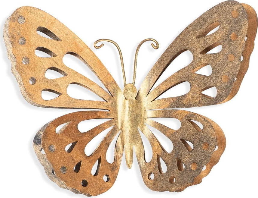 Nástěnná dekorace ve zlaté barvě Tanelorn Butterfly Tanelorn