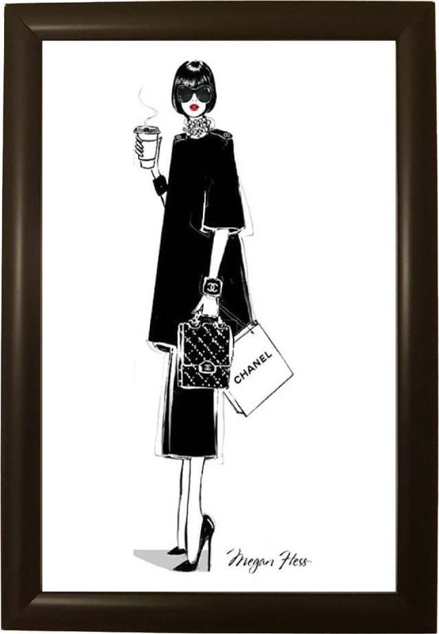 Plakát v černém rámu Piacenza Art Chanel