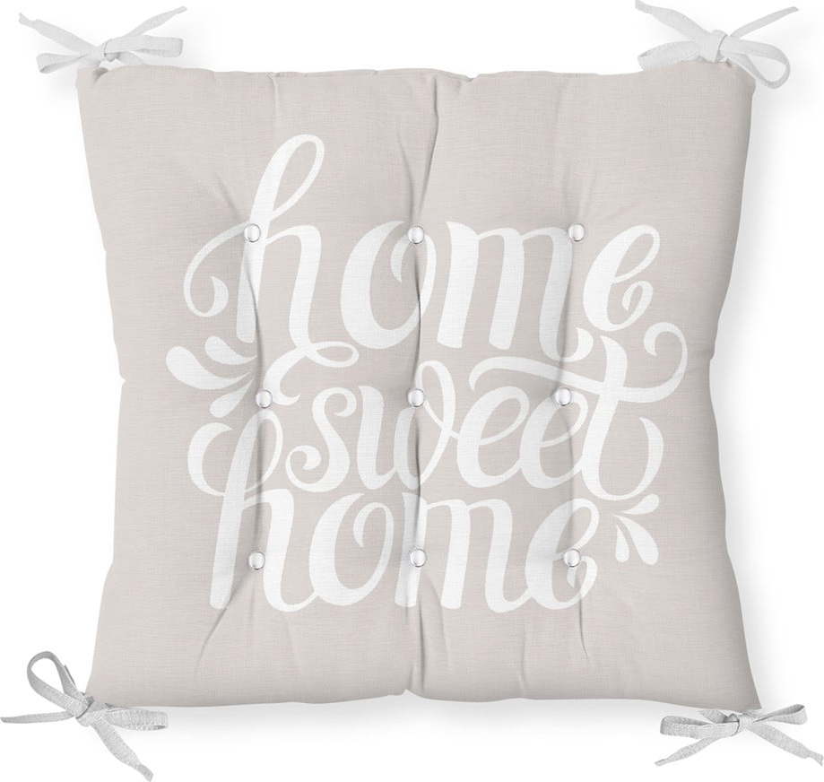 Podsedák s příměsí bavlny Minimalist Cushion Covers Home Sweet Home