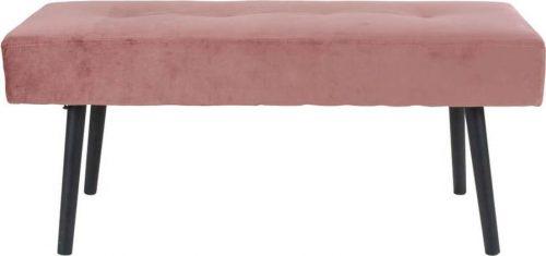 Růžová sametová lavice loomi.design Skiby loomi.design