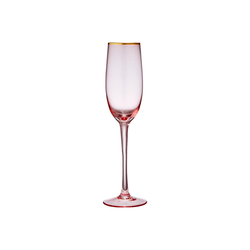 Růžová sklenice na šampaňské Ladelle Chloe