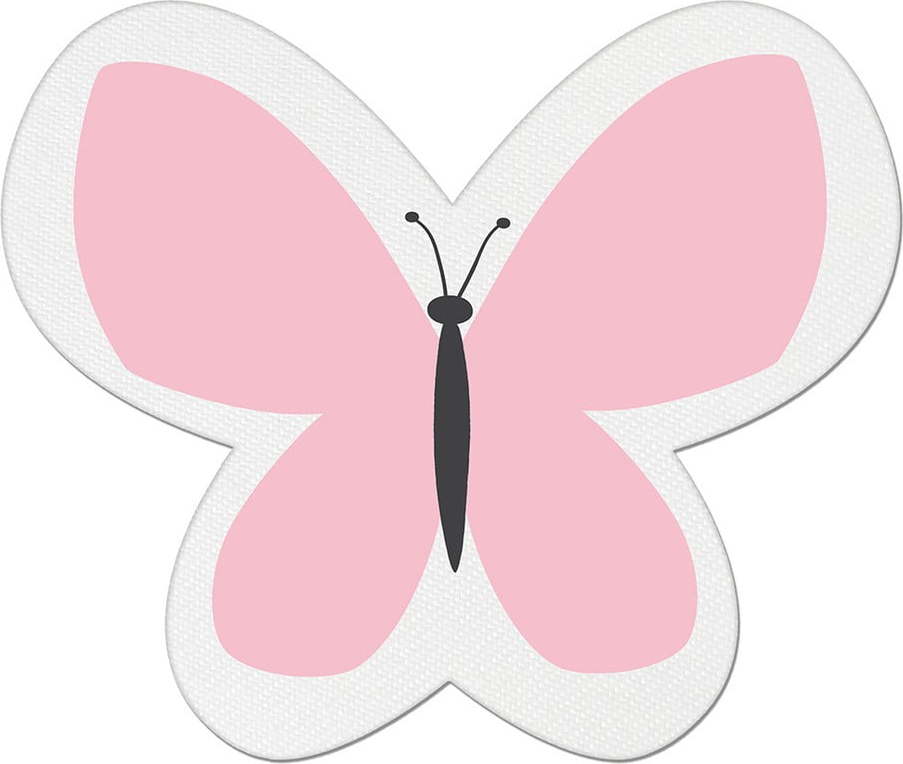 Růžový dětský polštářek s příměsí bavlny Mike & Co. NEW YORK Pillow Toy Butterfly
