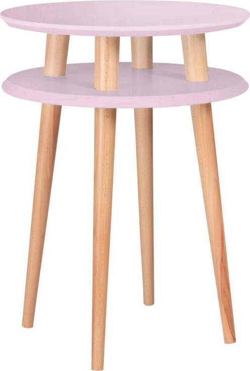 Růžový odkládací stolek Ragaba UFO
