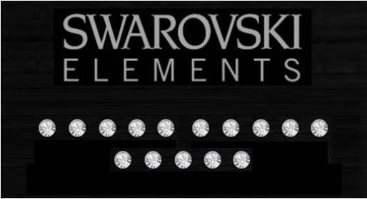 Sada 15 adhezivních Swarovski krystalů Fanastick Crystal