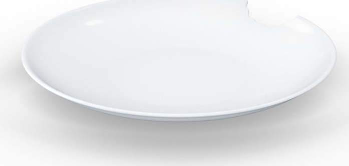 Sada 2 bílých hlubokých talířů z porcelánu 58products