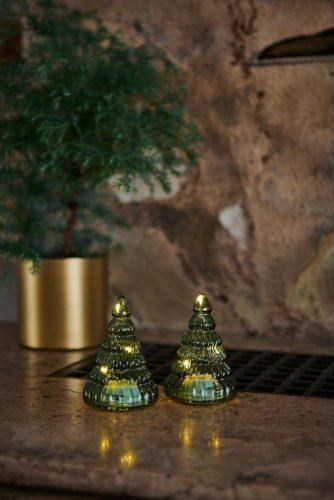 Sada 2 světelný LED dekorací Sirius Lucy Tree Green