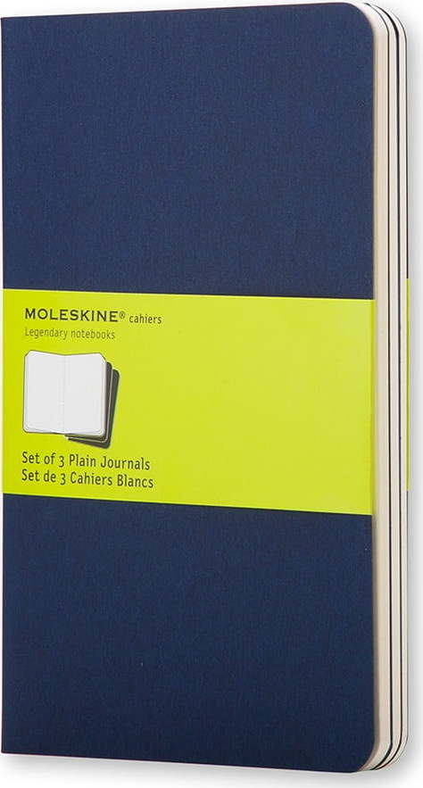 Sada 3 tmavě modrých zápisníků Moleskine