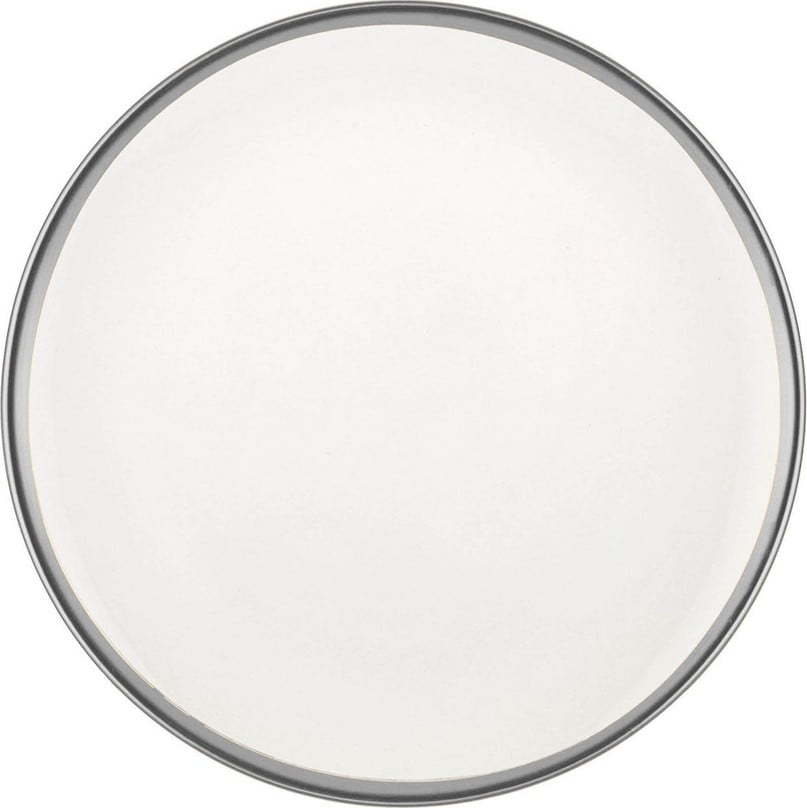 Sada 6 bílých porcelánových dezertních talířů Mia Halos Silver