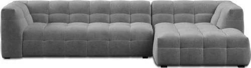 Šedá sametová rohová pohovka Windsor & Co Sofas Vesta, pravý roh