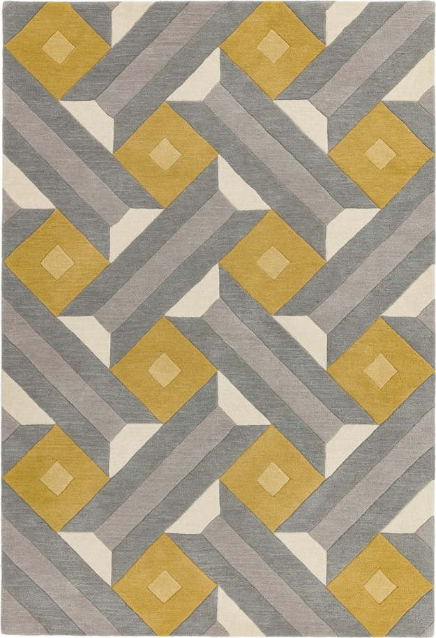 Šedo-žlutý koberec Asiatic Carpets Motif