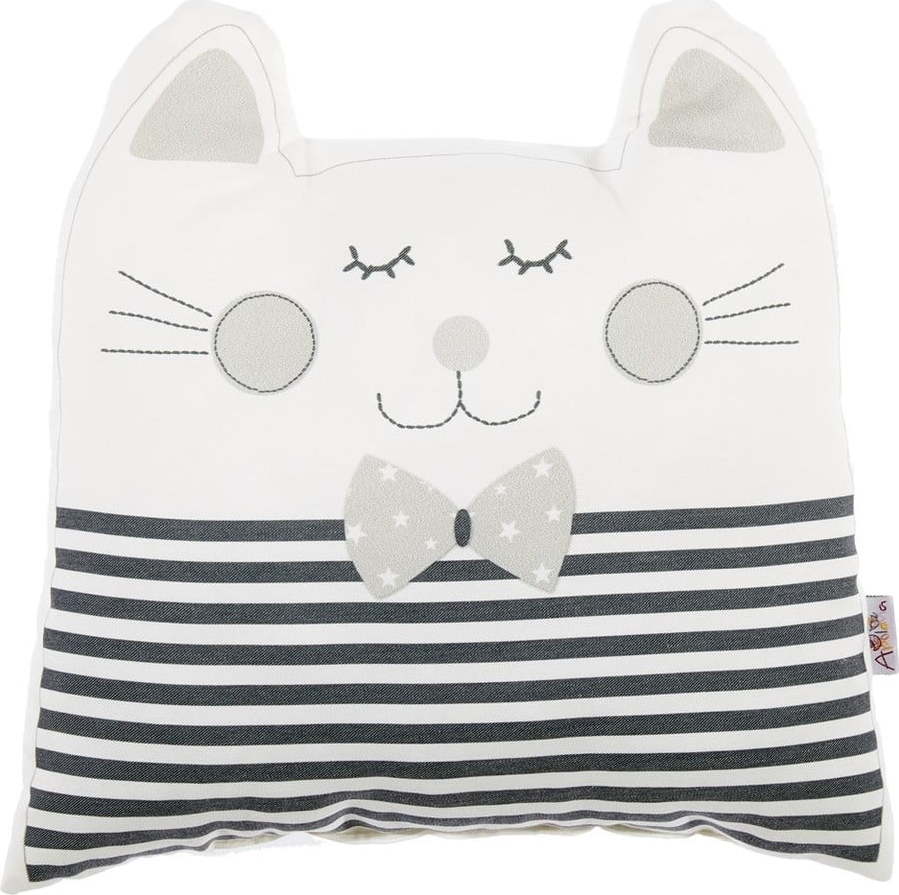 Šedý dětský polštářek s příměsí bavlny Mike & Co. NEW YORK Pillow Toy Big Cat