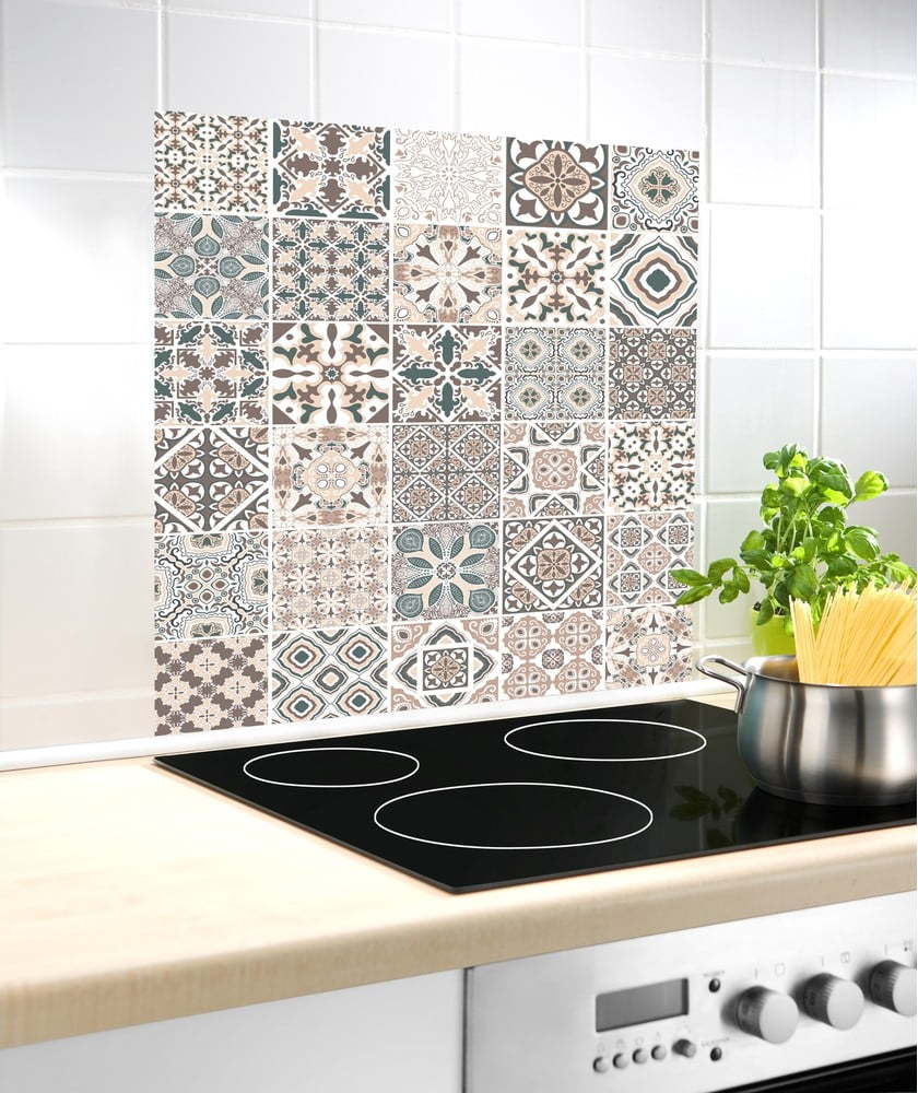 Skleněný kryt na stěnu u sporáku Wenko Splashback Tile WENKO