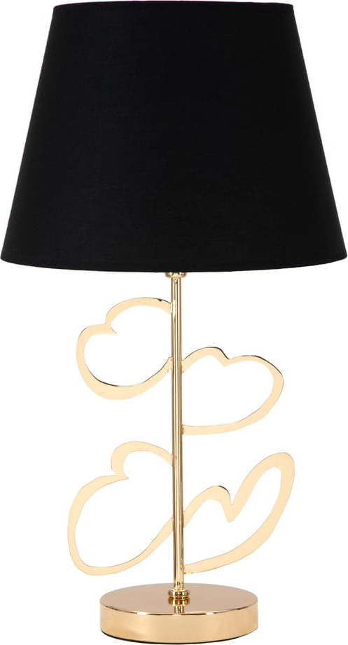 Stolní lampa v černo-zlaté barvě Mauro Ferretti Glam Heart