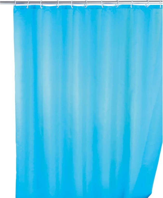 Světle modrý sprchový závěs s protiplísňovou povrchovou úpravou Wenko