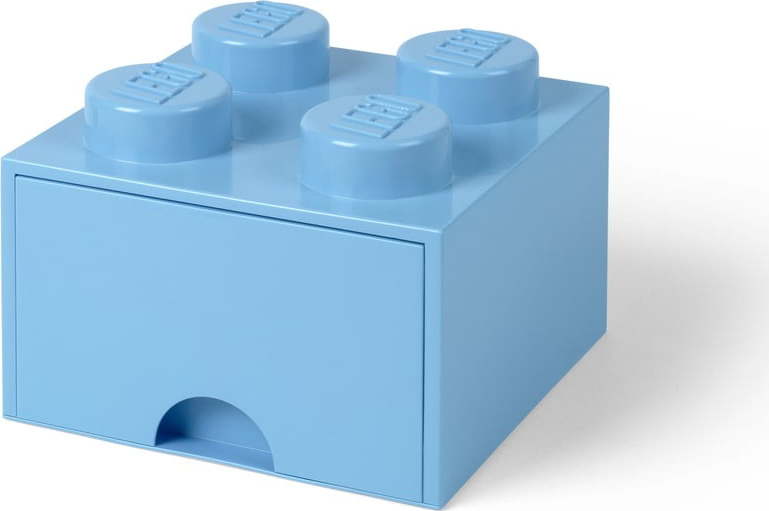 Světle modrý úložný box čtverec LEGO® LEGO