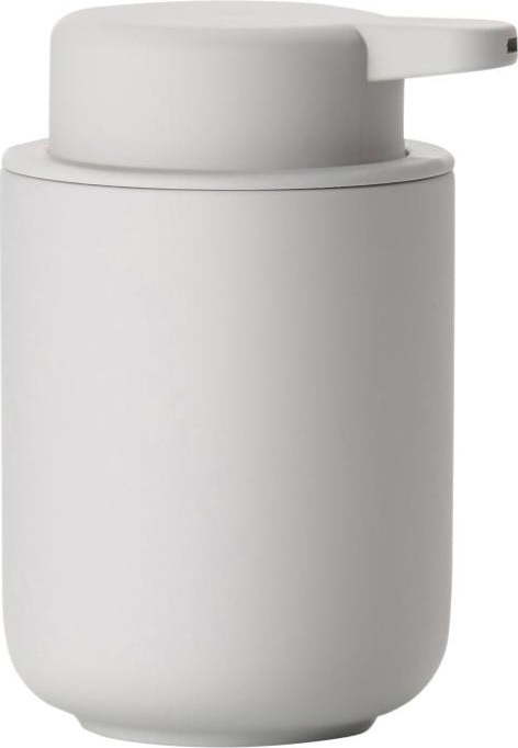 Světle šedý dávkovač tekutého mýdla z kameniny Zone Soft Grey