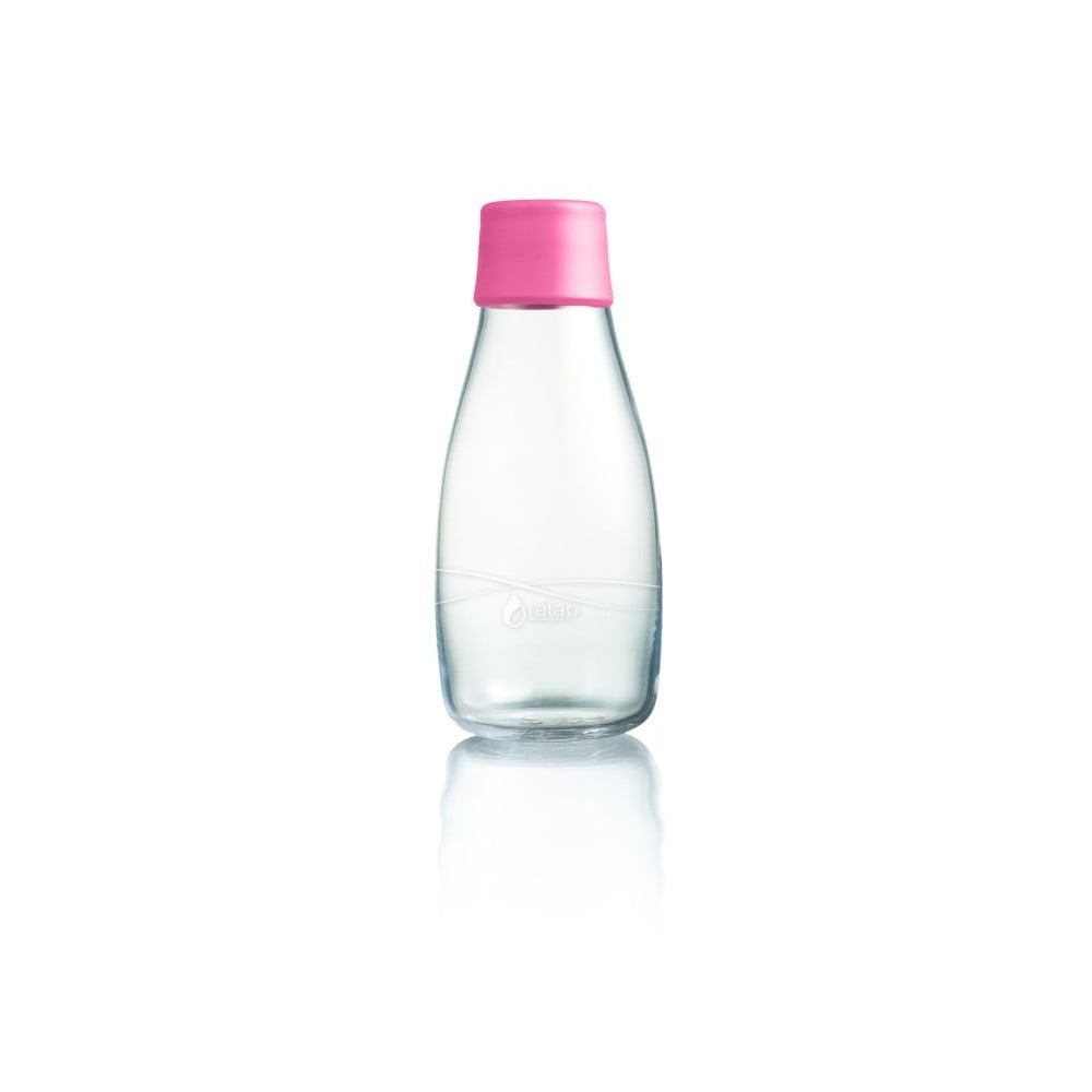 Světlerůžová skleněná lahev ReTap s doživotní zárukou