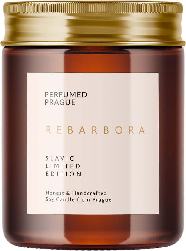 Svíčka ze sojového vosku s vůní rebarbory Perfumed Prague