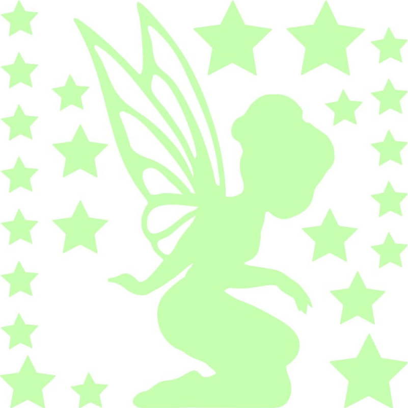 Svítící samolepka Ambiance Fairy With Small Stars Ambiance