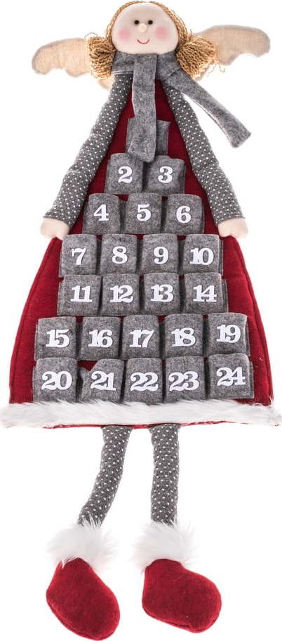 Textilní závěsný adventní kalendář ve tvaru anděla Dakls