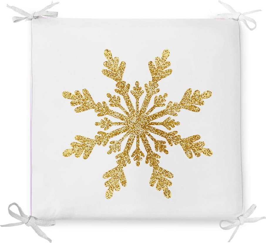 Vánoční podsedák s příměsí bavlny Minimalist Cushion Covers Single Snowflake