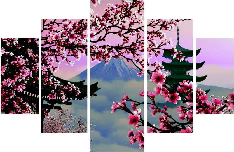 Vícedílný obraz Japan View