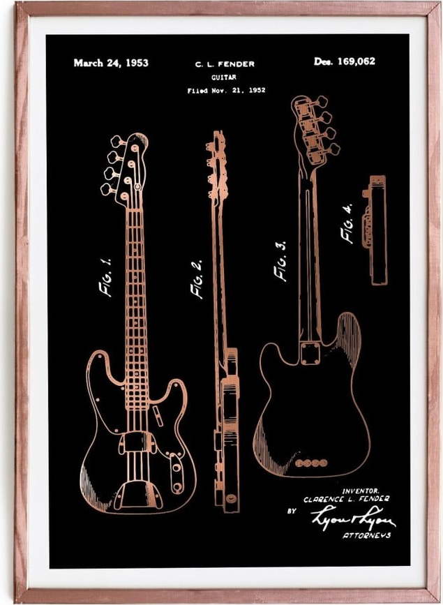 Zarámovaný plakát Really Nice Things Fender Guitar