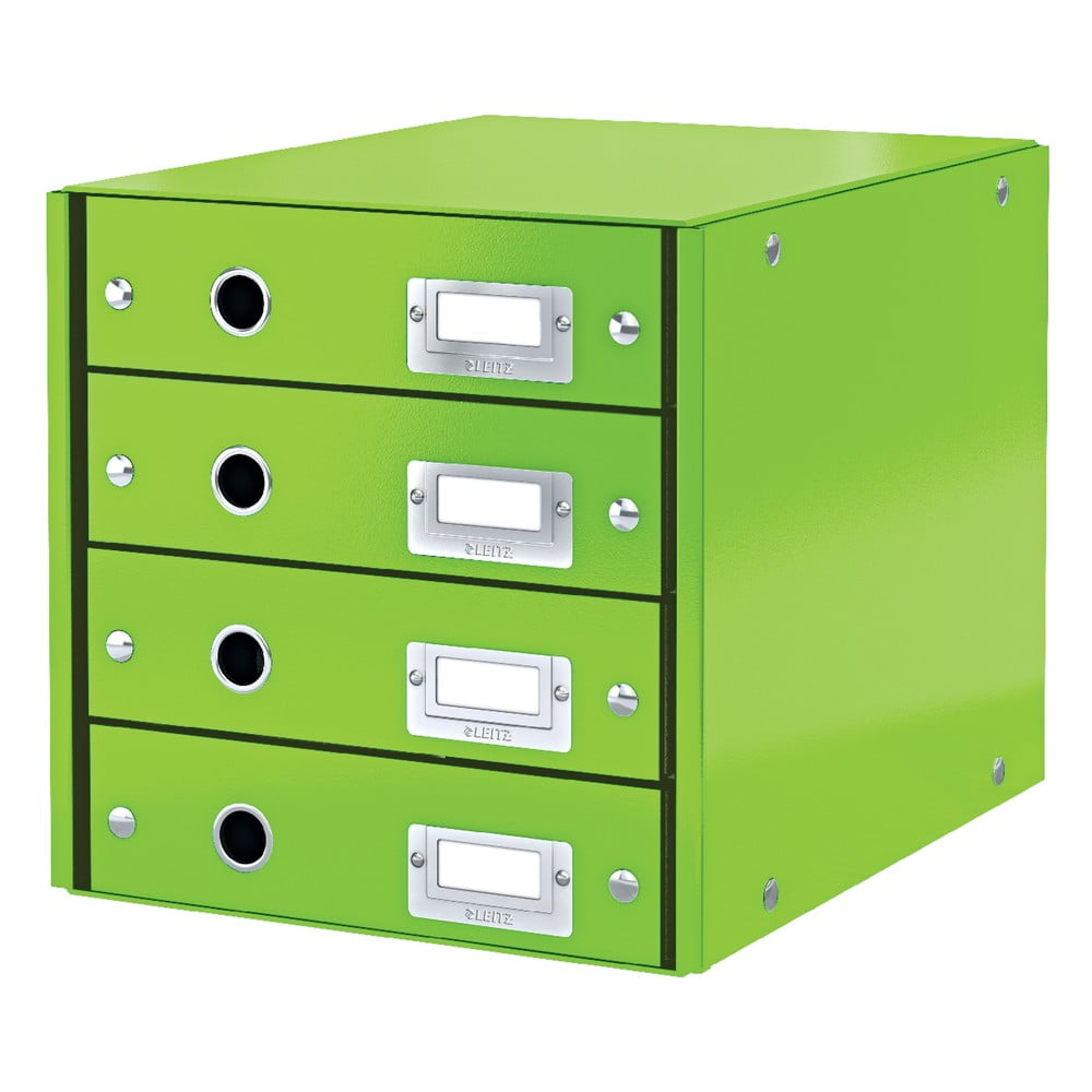 Zelený box se 4 zásuvkami Leitz Office
