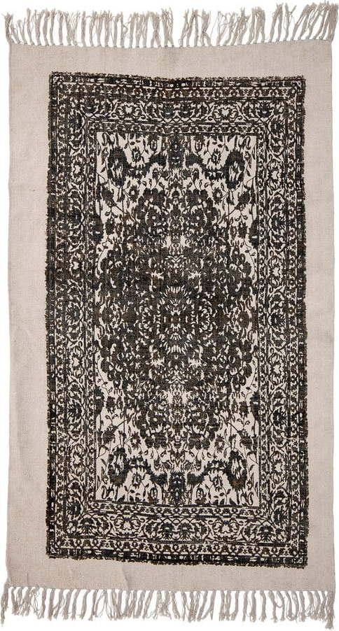 Béžovo-černý koberec Bloomingville Luca