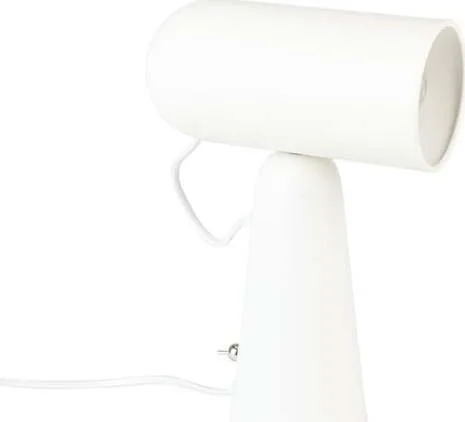 Bílá stolní lampa White Label Vesper