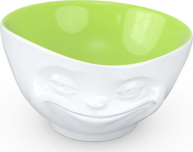 Bílo-pistáciová porcelánová usměvavá miska 58products 58products