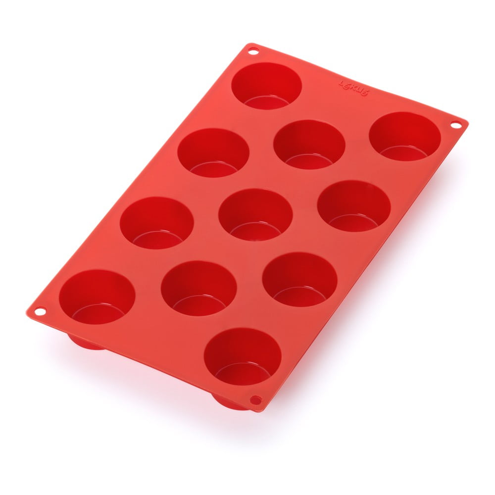 Červená silikonová forma na 11 mini muffinů Lékué LÉKUÉ
