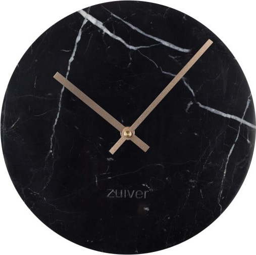 Černé nástěnné mramorové hodiny Zuiver Marble Time Zuiver