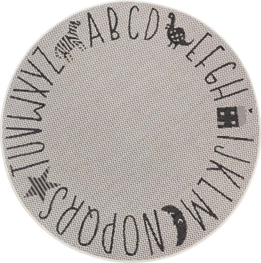 Černo-šedý dětský koberec Ragami Letters