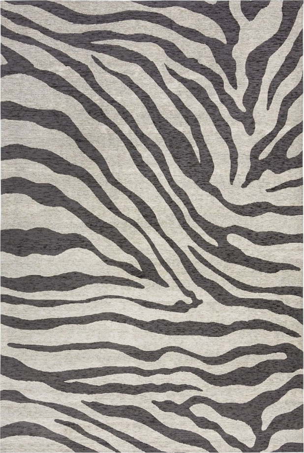 Černo-šedý koberec Flair Rugs Zebra