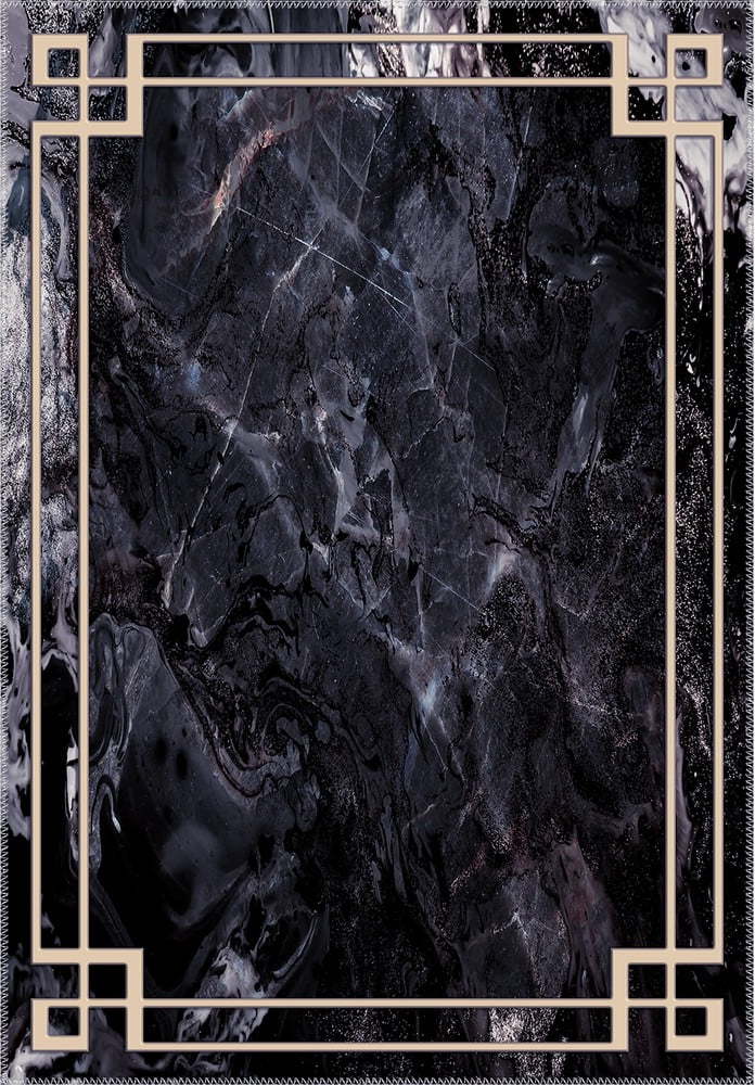 Černý koberec Vitaus Willow
