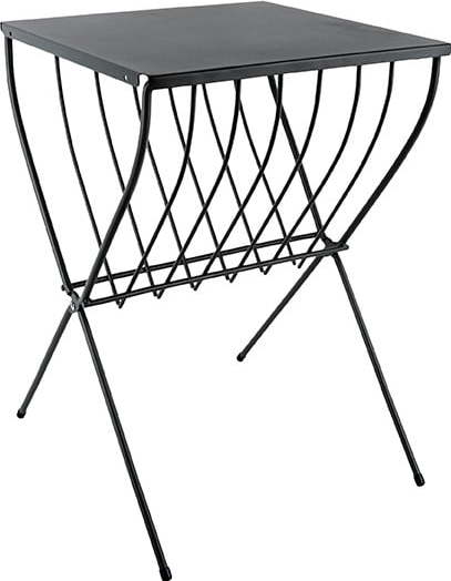 Černý kovový odkládací stolek Leitmotiv Cross Leitmotiv