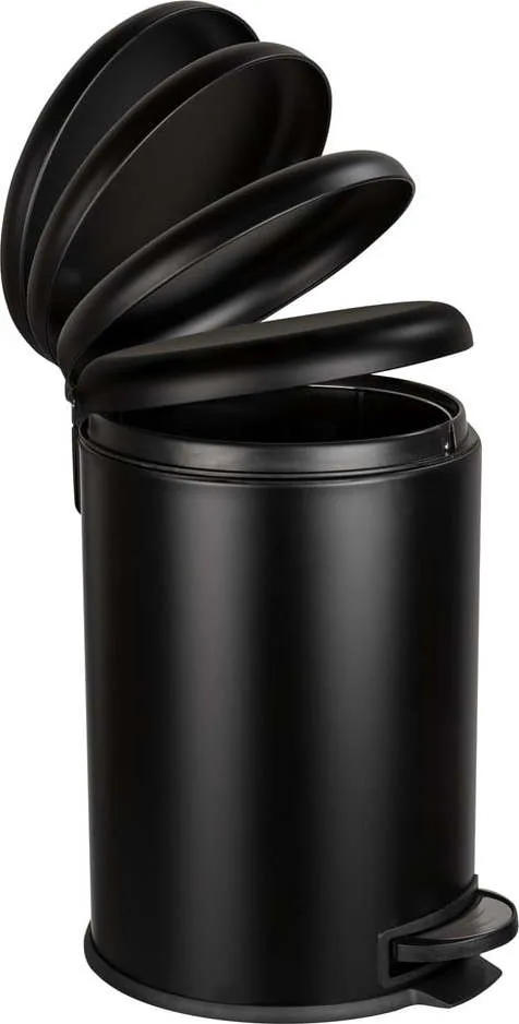 Černý odpadkový koš Wenko Leman Easy Close, 20 l