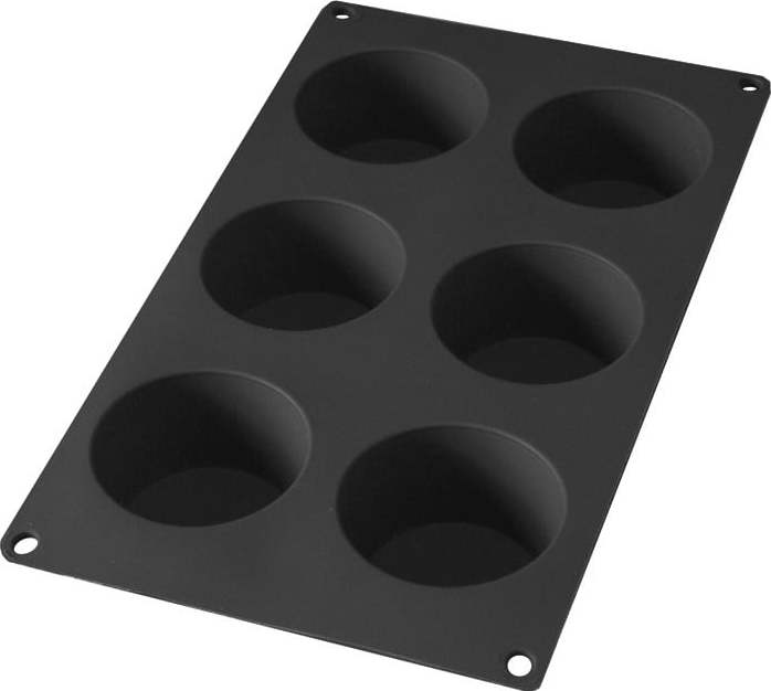 Černá silikonová forma na 6 mini muffinů Lékué LÉKUÉ
