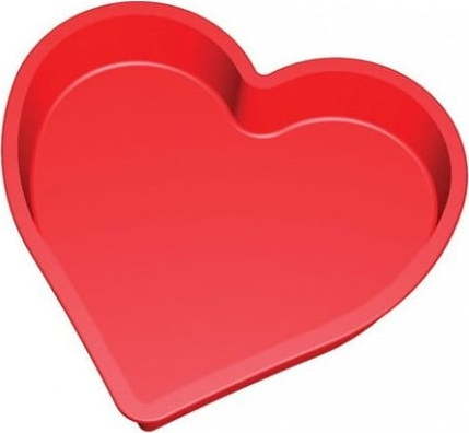 Červená silikonová forma ve tvaru srdce na pečení Lékué LÉKUÉ