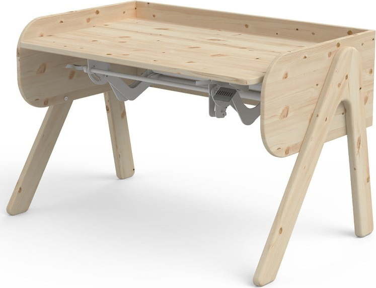 Dětský psací stůl z borovicového dřeva s nastavitelnou výškou Flexa Woody Flexa
