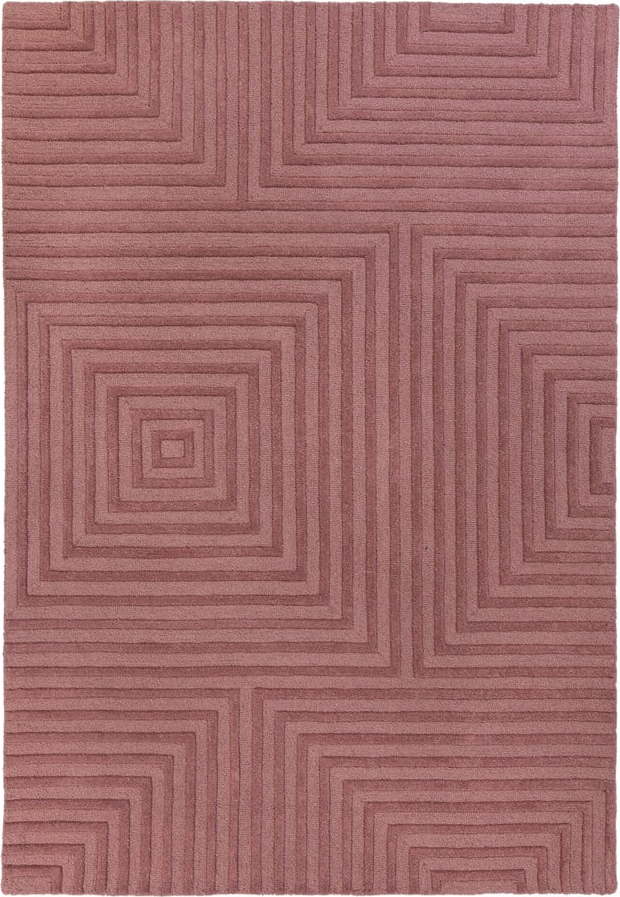 Fialový vlněný koberec Flair Rugs Estela