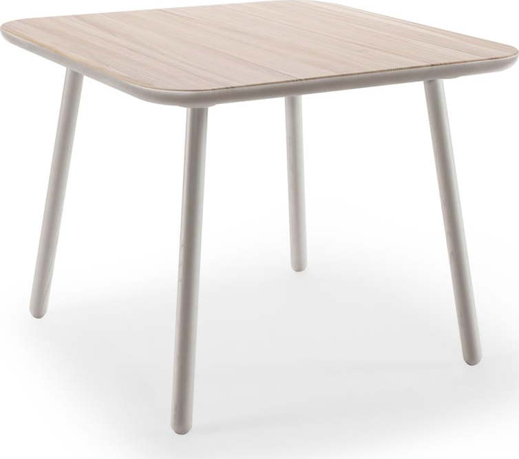 Jídelní stůl z jasanového dřeva s šedými nohami EMKO Naïve Emko