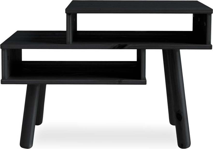 Konferenční stolek z borovicového dřeva v černé barvě Karup Design Haku Karup Design
