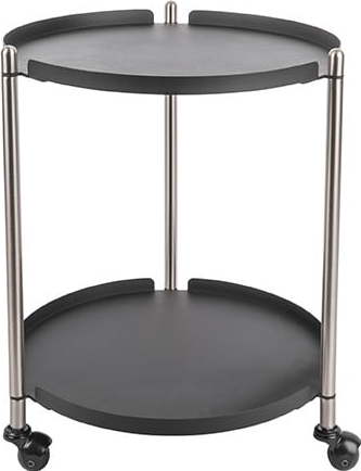 Kovový odkládací stolek v černo-stříbrné barvě Leitmotiv Thrill Leitmotiv