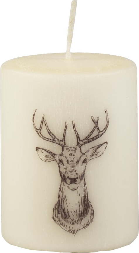 Krémově bílá svíčka Unipar Deer