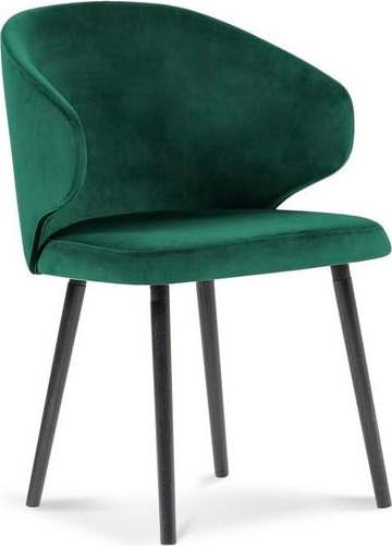 Lahvově zelená jídelní židle se sametovým potahem Windsor & Co Sofas Nemesis Windsor & Co Sofas